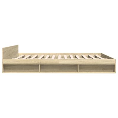 vidaXL Bed Frame with Drawers without Mattress Sonoma Oak 200x200 cm