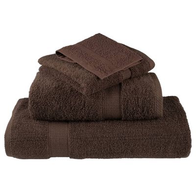 vidaXL Premium Soap Towels SOLUND 4pcs Brown 30x30cm 600gsm