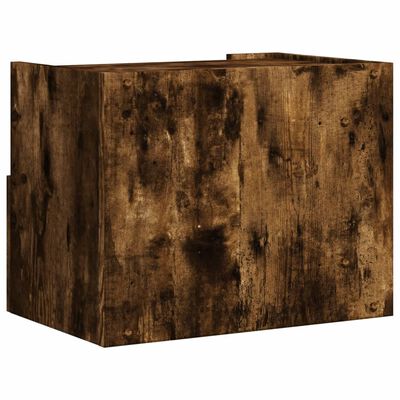 vidaXL Wall-mounted Bedside Cabinet Smoked Oak 45x30x35 cm