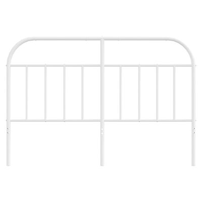 vidaXL Metal Headboard White 135 cm