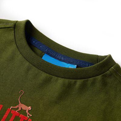 Kids' T-shirt with Long Sleeves Dark Khaki 92