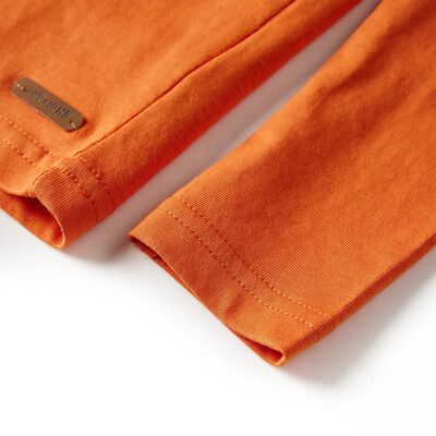 Kids' T-shirt with Long Sleeves Dark Orange 116