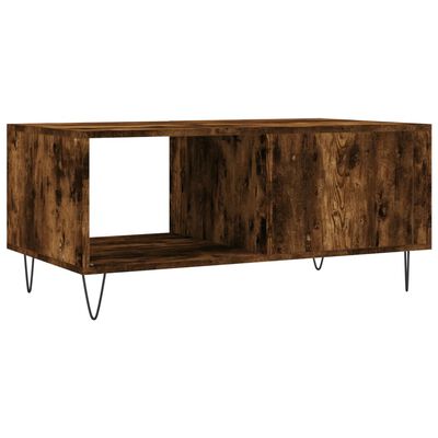 vidaXL Coffee Table Smoked Oak 90x50x40 cm Engineered Wood