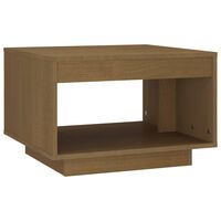 vidaXL Coffee Table Honey Brown 50x50x33.5 cm Solid Pinewood