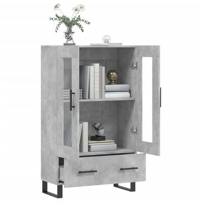 vidaXL Highboard Concrete Grey 69.5x31x115 cm Engineered Wood