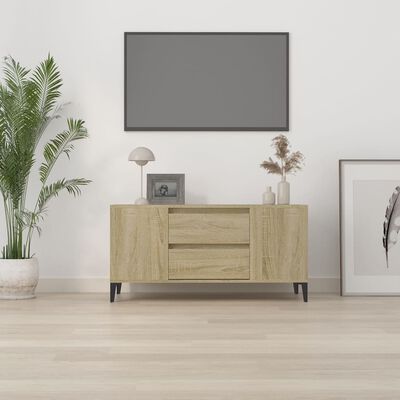 vidaXL TV Cabinet Sonoma Oak 102x44.5x50 cm Engineered Wood