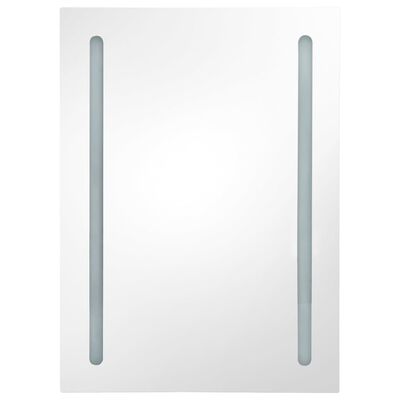 vidaXL LED Bathroom Mirror Cabinet Grey 50x13x70 cm