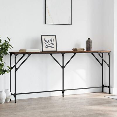 vidaXL Console Table Brown Oak 180x23x75 cm Engineered Wood