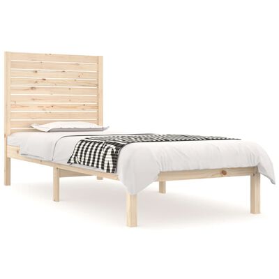 vidaXL Bed Frame without Mattress 75x190 cm Small Single Solid Wood