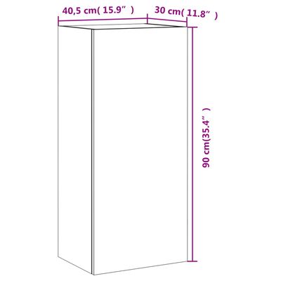 vidaXL TV Wall Cabinet White 40.5x30x90 cm Engineered Wood