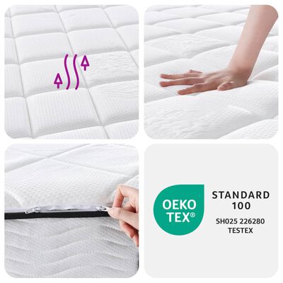 vidaXL Pocket Spring Mattress Medium Plus 100x200 cm