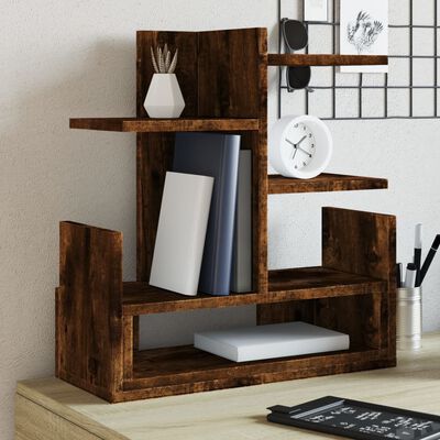 vidaXL Desk Organiser Smoked Oak 49x20x52.5 cm Engineered wood