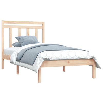 vidaXL Bed Frame without Mattress 90x190 cm Single Solid Wood