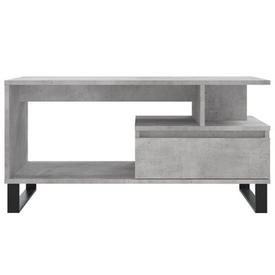 vidaXL Coffee Table Concrete Grey 90x49x45 cm Engineered Wood