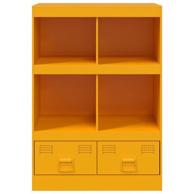 vidaXL Highboard Mustard Yellow 67x39x95 cm Steel