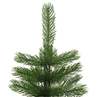 vidaXL Artificial Slim Christmas Tree with Stand 210 cm PE