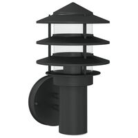 vidaXL Outdoor Wall Light Black Stainless Steel