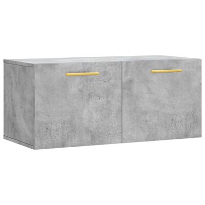 vidaXL Wall Cabinet Concrete Grey 80x36.5x35 cm Engineered Wood