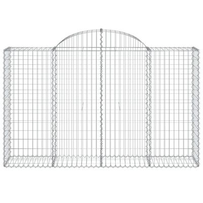 vidaXL Arched Gabion Basket 200x50x120/140 cm Galvanised Iron