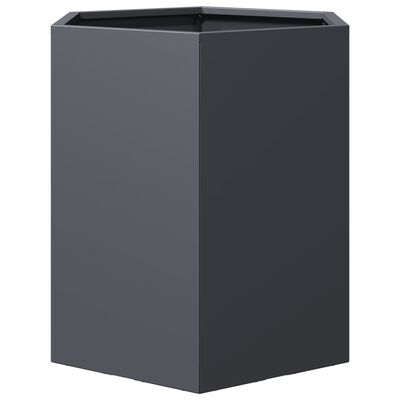 vidaXL Garden Planter Anthracite Hexagon 46x40x45 cm Steel