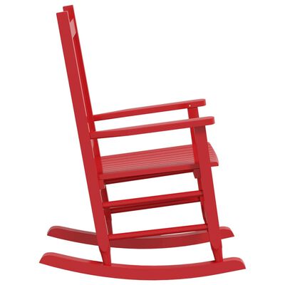 vidaXL Rocking Chair for Children Red Solid Wood Poplar