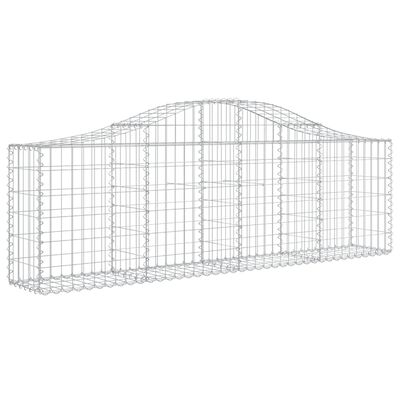 vidaXL Arched Gabion Baskets 10 pcs 200x30x60/80 cm Galvanised Iron