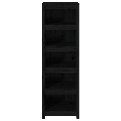 vidaXL Book Cabinet Black 50x35x154 cm Solid Wood Pine