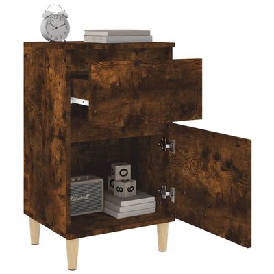 vidaXL Bedside Cabinets 2 pcs Smoked Oak 40x35x70 cm