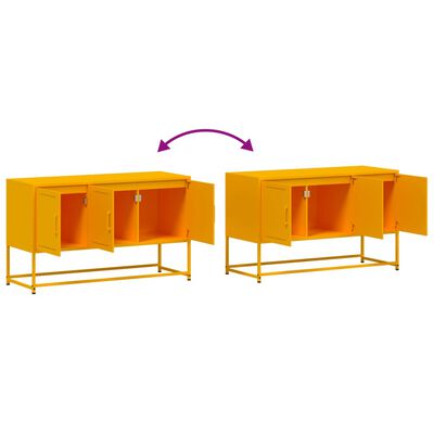 vidaXL TV Cabinet Mustard Yellow 100.5x39x60.5 cm Steel