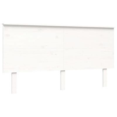 vidaXL Bed Frame without Mattress White King Size Solid Wood Pine