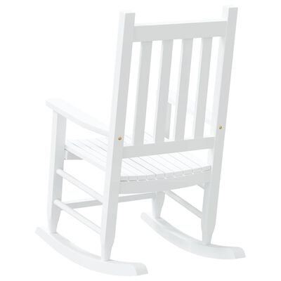 vidaXL Rocking Chair for Children White Solid Wood Poplar