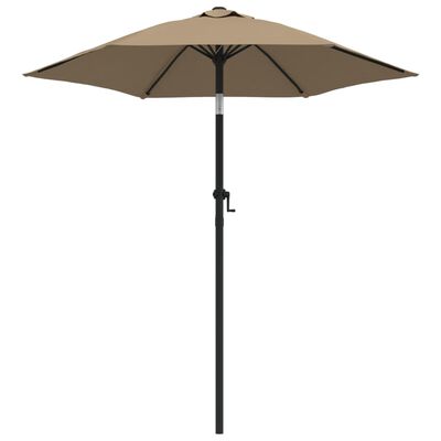 vidaXL Garden Parasol Taupe 200x224 cm Aluminium