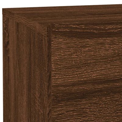 vidaXL Bedside Cabinet with LED Lights Brown Oak 70x36x40.5 cm