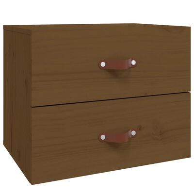 vidaXL Wall-mounted Bedside Cabinets 2 pcs Honey Brown 50x36x40 cm