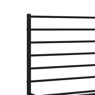 vidaXL Metal Bed Frame without Mattress with Footboard Black 120x200 cm