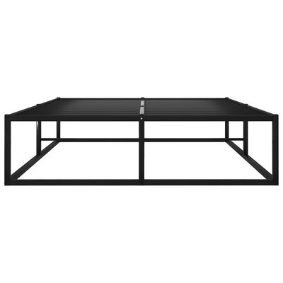 vidaXL Bed Frame without Mattress Black Metal 120x200 cm