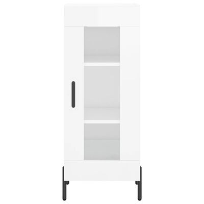 vidaXL Highboard High Gloss White 34.5x34x180 cm Engineered Wood