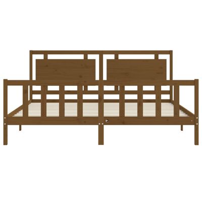 vidaXL Bed Frame without Mattress Honey Brown 200x200 cm Solid Wood Pine