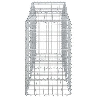 vidaXL Arched Gabion Baskets 12 pcs 200x50x80/100 cm Galvanised Iron