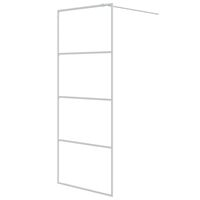 vidaXL Walk-in Shower Wall White 80x195 cm Clear ESG Glass