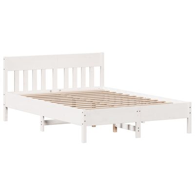 vidaXL Bed Frame without Mattress White 140x200 cm Solid Wood Pine