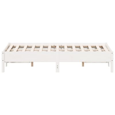 vidaXL Bed Frame without Mattress White 120x190 cm Small Double Solid Wood Pine