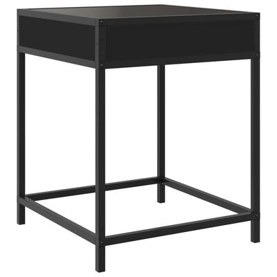 vidaXL Coffee Table with Infinity LED Black 40x40x51 cm