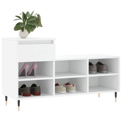 vidaXL Shoe Cabinet White 102x36x60 cm Engineered Wood