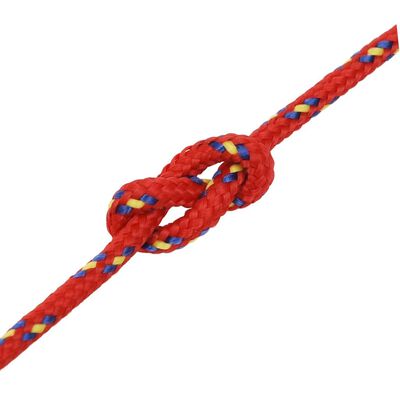 vidaXL Boat Rope Red 4 mm 500 m Polypropylene