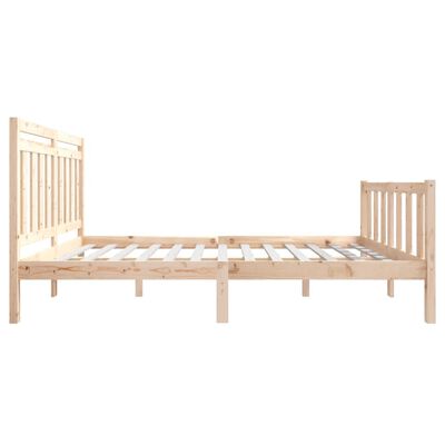 vidaXL Bed Frame without Mattress King Size Solid Wood