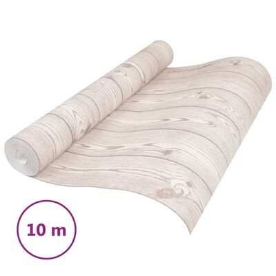 vidaXL Wallpaper 3D Wood Grain Grey 10x0.53 m Non-woven