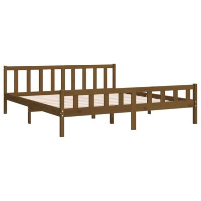 vidaXL Bed Frame without Mattress Honey Brown Solid Wood 200x200 cm