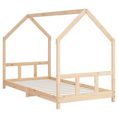 vidaXL Kids Bed Frame 90x200 cm Solid Wood Pine