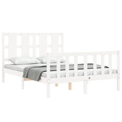 vidaXL Bed Frame without Mattress White 120x200 cm Solid Wood Pine